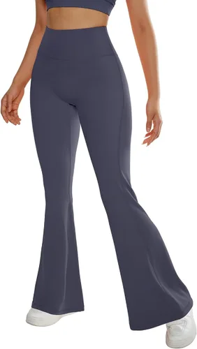 Vista 2 de SUUKSESS Leggings acampanados para mujer, pantalones de yoga de cintura alta con corte de bota y levantamiento de glúteos