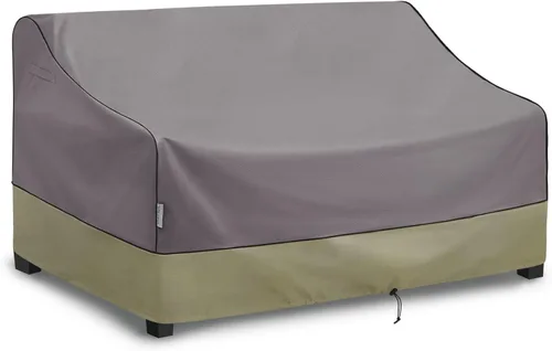 Vista 11 de KylinLucky Fundas para sofá tipo loveseat de patio, 48W x 26D x 33H pulgadas, Fundas impermeables para sofá de exterior de 2 plazas en gris