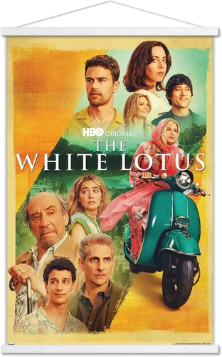 Vista 7 de Trends International The White Lotus - Póster de pared de una hoja, 22.37 x 34.00 pulgadas, paquete de impresión premium y colgador de madera de haya