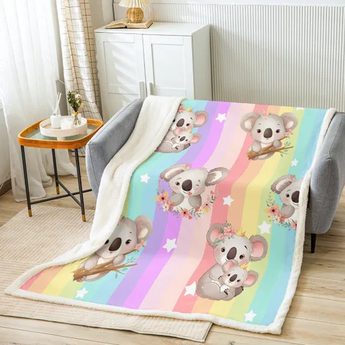 Vista 6 de Astronaut Throw Blanket Galaxy Planet Airship Bed Blanket for Kids Boy Girls Room Decor, Outer Space Theme Blanket for Couch Sofa, Soft and