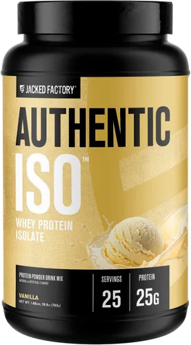 Vista 16 de Jacked Factory Auténtico polvo aislado de proteína de suero ISO, bajo en carbohidratos, proteína de construcción muscular sin OMG sin rellenos
