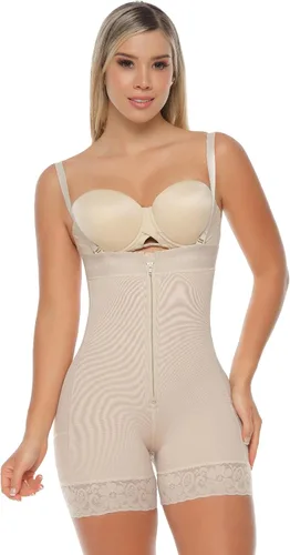 Vista 2 de Yulii 7004 Fajas Colombianas Reductoras y Moldeadoras Colombiana sin tirantes Body Shaper Ultra Butt LifterMiddle leg