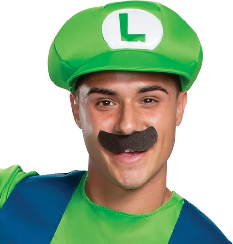 Vista 3 de Super Mario Classic Luigi Disfraz para adultos