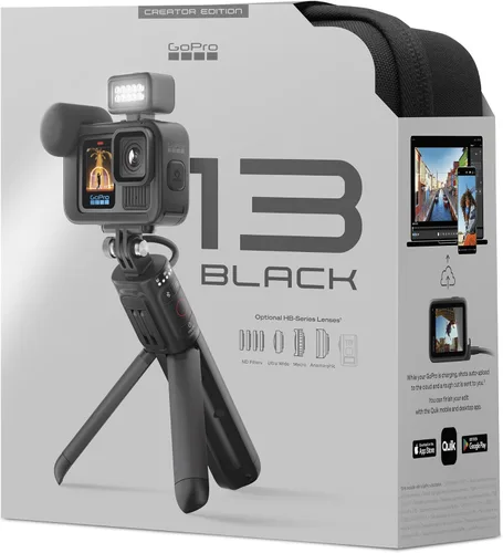 Vista 6 de GoPro HERO13 Black Creator Edition - Incluye HERO13 Black, Volta (empuñadura de batería, trípode, control remoto), Media Mod, Light Mod, Batería