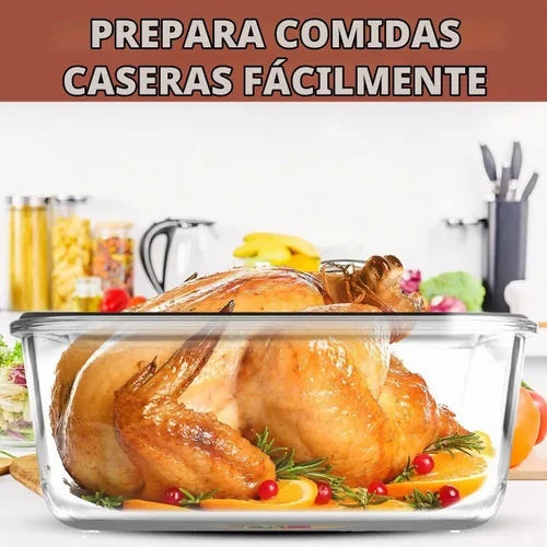Vista 7 de Razab Juego de 2 recipientes de vidrio para almacenamiento de alimentos de 80 onzas, con tapas herméticas de bloqueo para almacenar y servir Negro