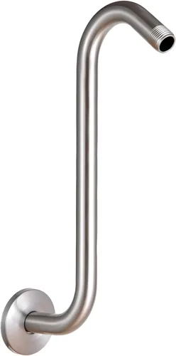 Vista 12 de Brazo de extensión de cabezal de ducha OFFO de 6 pulgadas, brazo de ducha en forma de "S" de cuello de ganso de alto rendimiento con brida en oro