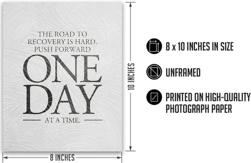 Vista 3 de Govivo Sobrio - Regalos de recuperación para hombres y mujeres - Arte de pared sobriedad - Decoración de habitación de aliento de recuperación