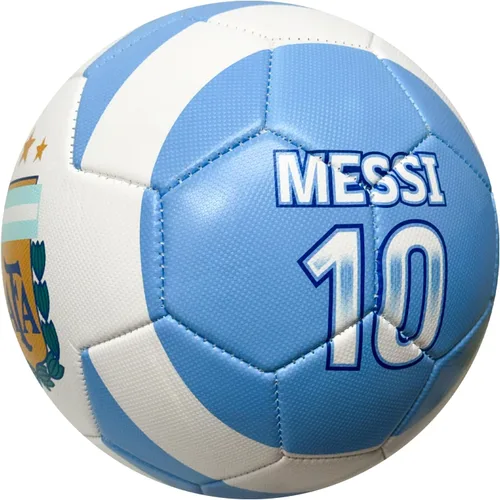 Vista 5 de Icon Sports Balón de fútbol con licencia AFA Messi #10 - Balón de fútbol Argentina azul claro y blanco, tamaños 5, 4 y 2, pelota de recreación