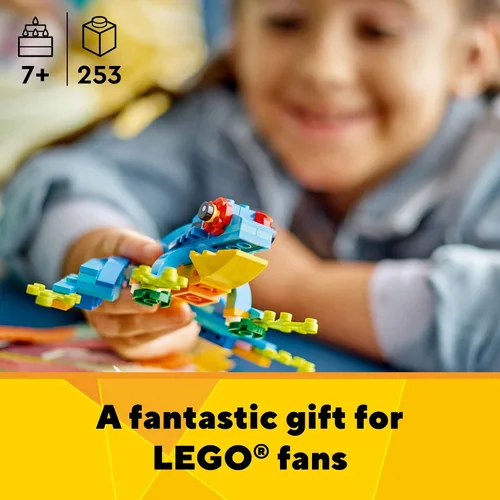 Vista 6 de LEGO Creator 31136 - Juego de juguetes de construcción de loro exótico 3 en 1, se transforma en 3 figuras de animales diferentes, desde loros