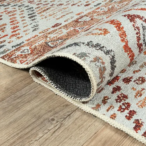 Vista 9 de Adiva Rugs Alfombra de área lavable a máquina de 6 x 6 pies con parte trasera antideslizante para sala de estar, dormitorio, baño, cocina, alfombra