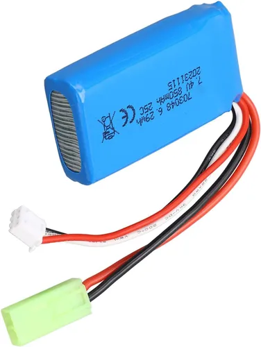 Vista 3 de plplaaoo 7.4V 850mAh batería de litio 703048 profesional ligera fuente de alimentación de alto rendimiento para WLToys V912 V262 V333 V353 BQ202 RC
