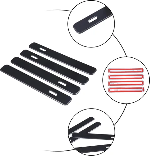 Vista 8 de Cubierta protectora para manija de puerta exterior de automóvil compatible con Land Rover Range Rover VELAR 2017-2025 (negro mate)