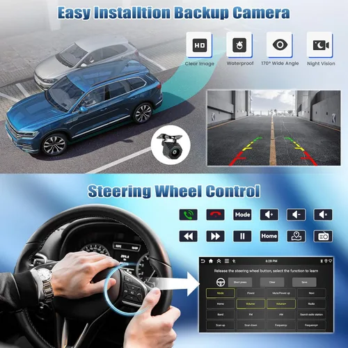 Vista 8 de [Android 15 4+128G] Estéreo de coche para Ford F150 2009 2010 2011 2012 con Carplay inalámbrico Android Auto, 9 pulgadas Incell pantalla táctil