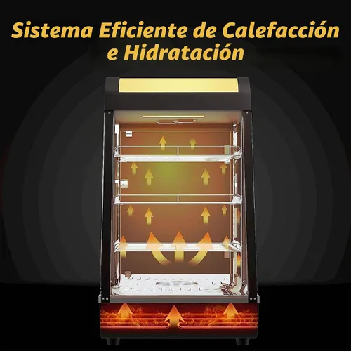 Vista 3 de Whalefall - Calentadores de alimentos de 3 niveles para encimera, 15 pulgadas, calor comercial para alimentos