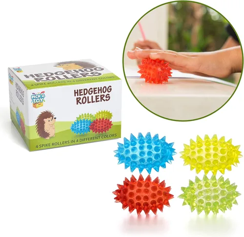 Vista 2 de Spiky Balls Stim Toy - Juego de 4 piezas de juguetes para niños y adultos, TDAH, autismo, juguetes sensoriales para la escuela, alivio del estrés