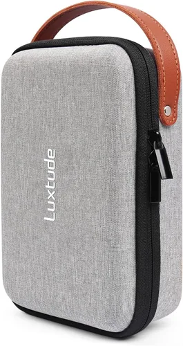 Vista 12 de Luxtude Tech - Funda organizadora de viaje, organizador de electrónica portátil, funda rígida con cremallera para cables de carga, cargadores
