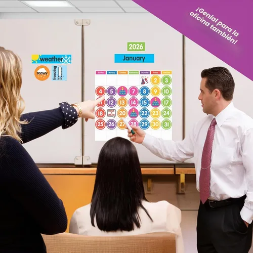 Vista 6 de Dowling Magnets - Juego de calendario magnético con accesorios imantados