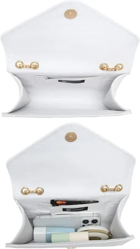 Vista 4 de Dasein Bolsos cruzados acolchados pequeños para mujer, elegante bolso de noche de diseñador, bolsos de mano y bolsos de mano con correa de hombro