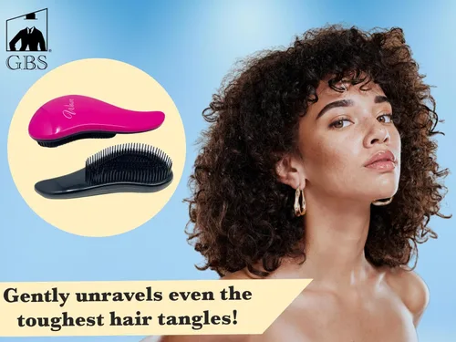 Vista 4 de G.B.S Cepillo desenredante para mujeres y niñas, cepillo desenredante para cabello seco y húmedo para todo tipo de cabello, elimina enredos y nudos