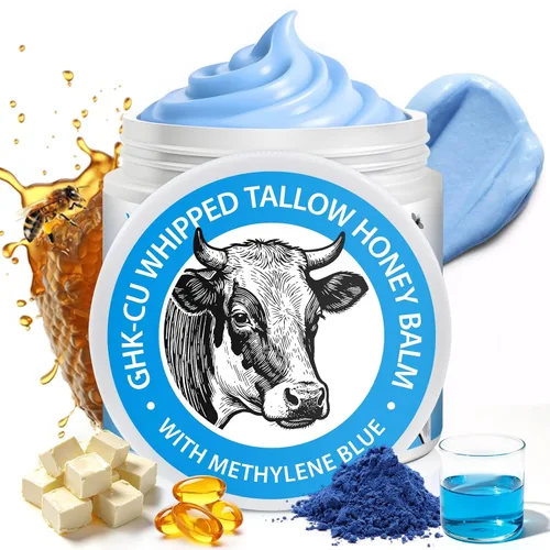 Vista 8 de Paquete de 2 Bálsamos Faciales Hechos a Mano de Sebo de Res con Incienso y Aceite de Ricino, Sebo 100% de Ganado Alimentado con Pasto