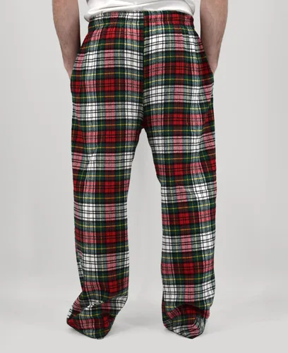 Vista 4 de Andrew Scott - Pantalones de pijama de franela 100 % algodón supersuaves para hombre, diseño a cuadros, paquete de 2