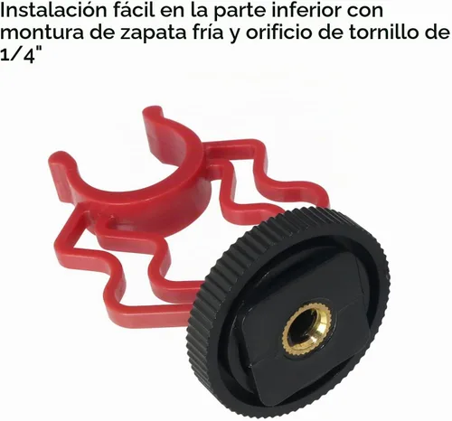 Vista 3 de Soporte de choque para micrófono de video externo LUORNG 2 piezas en cámara micrófono soporte de montaje con zapata fría de 1/4 pulgadas para RODE