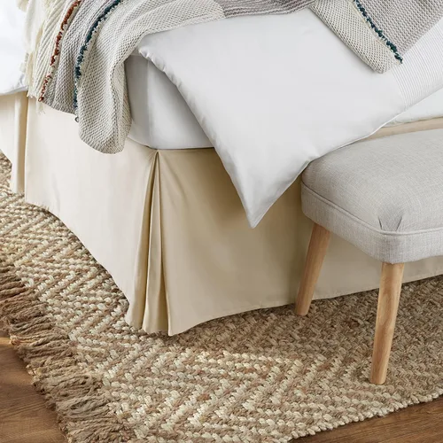 Vista 20 de Amazon Basics Falda de cama plisada ligera, individual, blanco brillante, sólido, (paquete de 8)