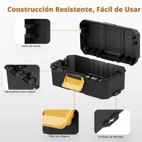 Vista 7 de Diivoo - Cubiertas para cables de extensión para exteriores, caja eléctrica impermeable
