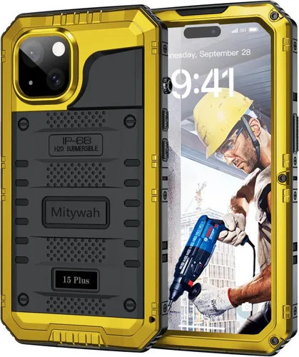 Vista 110 de Mitywah Funda impermeable para iPhone 7/iPhone 8 / iPhone SE 2020, funda de metal resistente de grado militar, protección de cuerpo completo