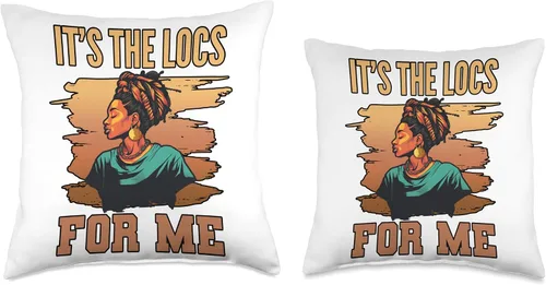 Vista 3 de Locs Afro Dreadlocks Love Natural Beauty Hair It's the Locs for Me Afro Hair - Almohada negra americana africana, 16 x 16 pulgadas, multicolor