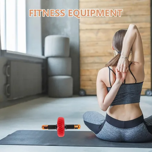 Vista 6 de CHILDWEET Compact Ab Roller Wheel for Abdominal Exercise with Ergonomic Handles and Stable Resistance Spring Mechanism Fitness Equipment for Home