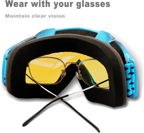 Vista 5 de Gafas de motocross para adultos, motocross, motocross, 4 ruedas, MX ATV todoterreno, lentes antiniebla para hombres y mujeres