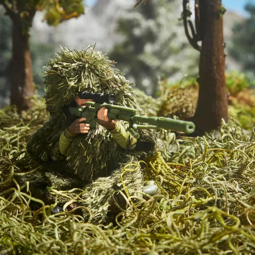 Vista 4 de G.I. Joe Classified Series 60th Anniversary Action Marine - Francotirador, figura de acción coleccionable de 6 pulgadas con traje Ghillie y 19