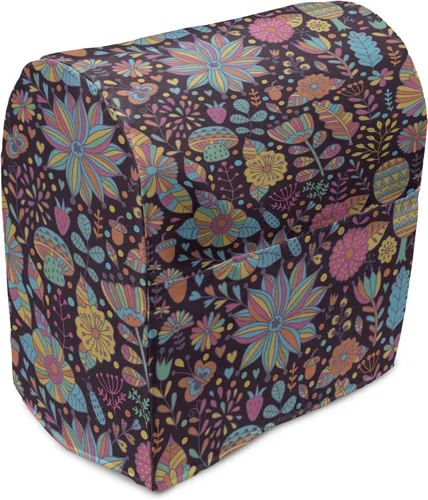 Vista 37 de Ambesonne Funda moderna para batidora, patrón de estrellas pequeñas como diamantes para la oficina en casa, arte contemporáneo, organizador