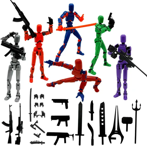 Vista 10 de Juego de Figuras de Acción T13 – (Ensambladas) Figura de Acción Impresa en 3D, Figura de Acción Titan 13, Muñeco Móvil Multiarticulado 13, Figura