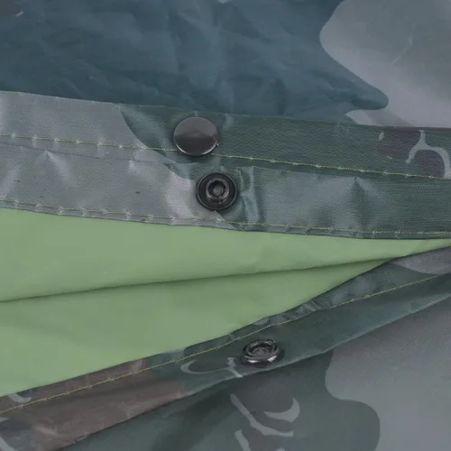 Vista 4 de LOOGU Poncho de lluvia impermeable con capucha, abrigo de lluvia multiusos de camuflaje para caza, camping, senderismo