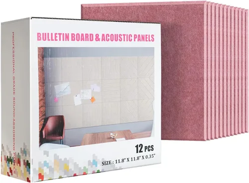Vista 8 de UMIACOUSTICS - 12 piezas de paneles acústicos, paneles de pared insonorizados de 11.8 x 11.8 x 0.35 pulgadas, paneles de absorción de sonido