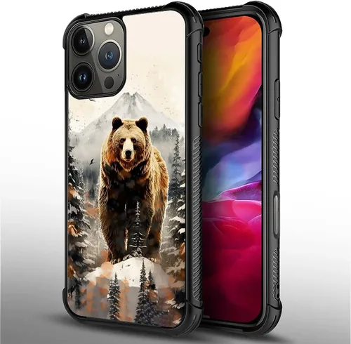 Vista 857 de Funda compatible con iPhone 15, diseño de elefantes africanos, diseño increíble a prueba de golpes, antiarañazos, carcasa trasera de policarbonato