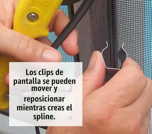 Vista 5 de Clips de instalación de pantalla, paquete de 20 para volver a proyectar pantallas de patio, lanai, puerta, ventana o garaje, clips de retención