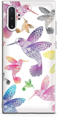 Vista 16 de Inspired Cases - Funda para iPhone 13 Mini con textura 3D - Funda protectora de goma para Apple iPhone 13 Mini - Zentangle Hummingbirds - Multicolor