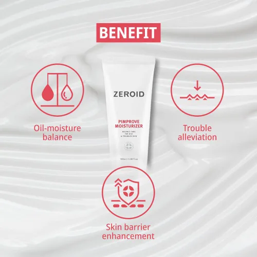 Vista 3 de ZEROID Pimprove Crema hidratante Crema facial hidratante de ácido hialurónico Loción facial coreana para mujeres y hombres Cuidado de la piel