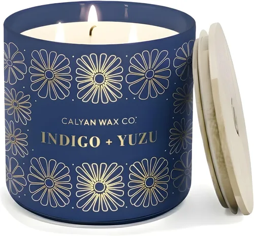 Vista 16 de Home & Holiday - Vela perfumada de 3 mechas, 43 horas de combustión, velas de soja de lujo de 3 mechas, velas de cera de soja no tóxicas, vela