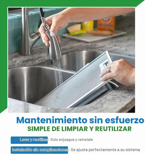 Vista 5 de Filter Everything Broan S99010316 - Filtro de repuesto para campana extractora compatible con Broan - 11-1/4 x 11-3/4 x 3/8