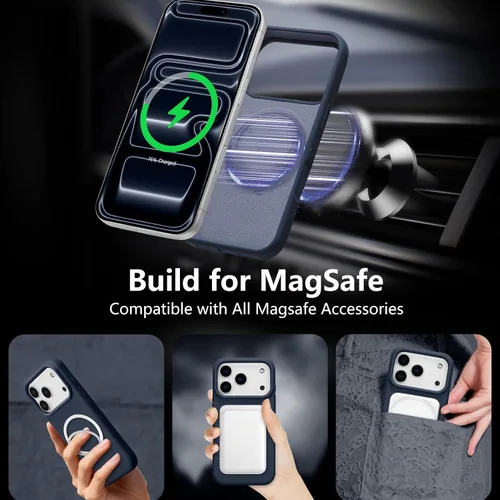 Vista 469 de Funda magnética de silicona para iPhone 13 Pro, color blanco antiguo [Compatible con Magsafe] [Forro de microfibra suave antiarañazos], funda