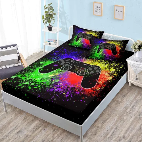Vista 38 de HOSIMA - Juego de ropa de cama con diseño de ajolote para decoración de dormitorio infantil, patrón de dibujos animados espaciales Kawaii, animales