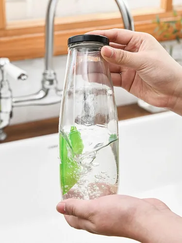 Vista 2 de Limpiador de Botellas Mágico de Frijoles, Esponja de Limpieza de Botella de Frijoles Reutilizable, Esponja de Botella Resistente al Calor