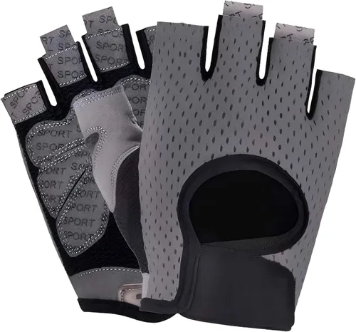 Vista 6 de Workout Gloves Breathable Non-Slip Silica Gel Grip Exercise Gloves for Men Women Weightlifting Yoga Dumbbell Bodybuilding