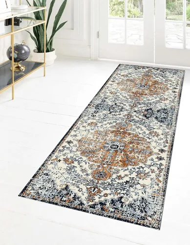 Vista 13 de MICRODRY Alfombra de pasillo, diseño de perfil bajo para un aspecto elegante y sin volumen. Lavable a máquina, resistente a las manchas Inez
