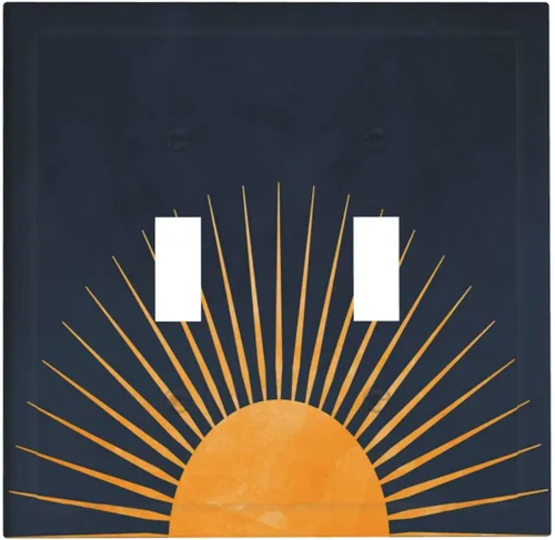 Vista 25 de Cubiertas de pared de lodge rústico retro con diseño de osos, ciervos y animales salvajes. Placas de pared dúplex simples para interruptor de luz.