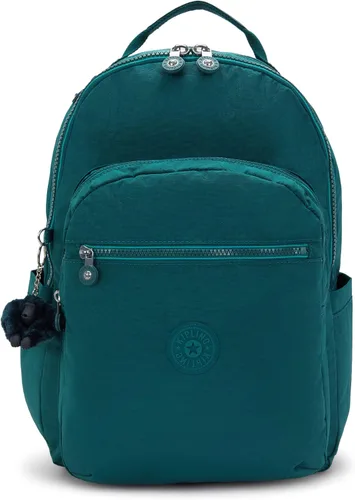 Vista 68 de Kipling Seúl - Mochila pequeña para tableta, diseño de flores acuáticas, talla única